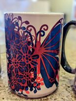 Flower butterfly mug